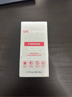 SPASCRIPTIONS Firming Anti-Wrinkle Neck Cream — Pink/White